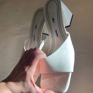 Bershka White Mules